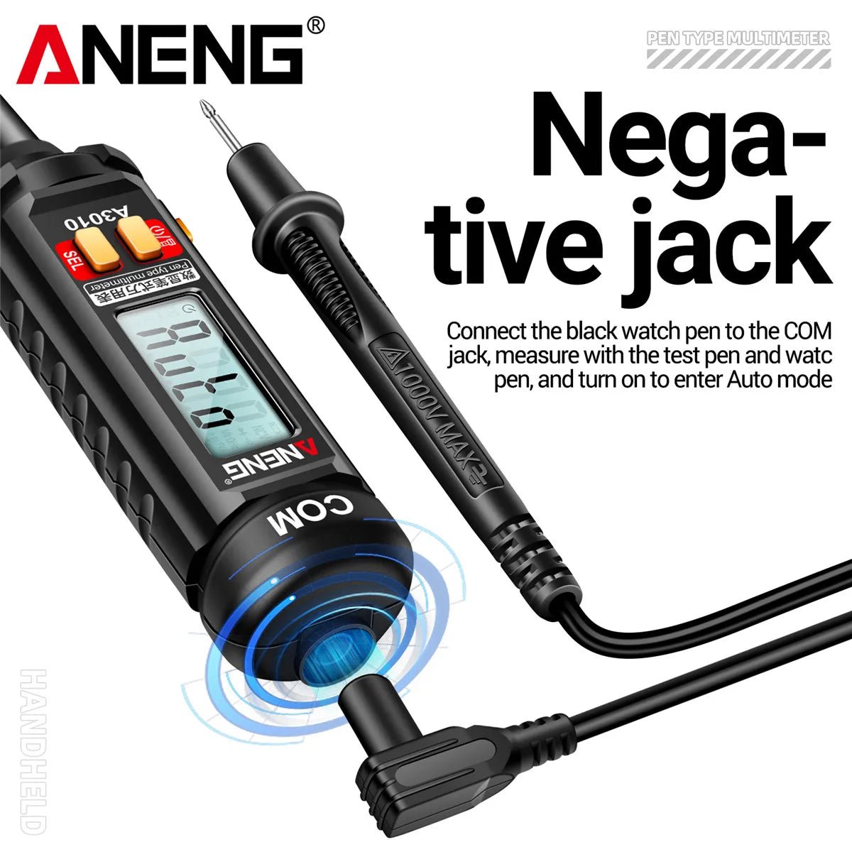 A3010 4000 Counts Pen - Type Multimeter True - RMS Backlight Multi Meter Digital Auto Range Tester - www.vaioshub.com.au
