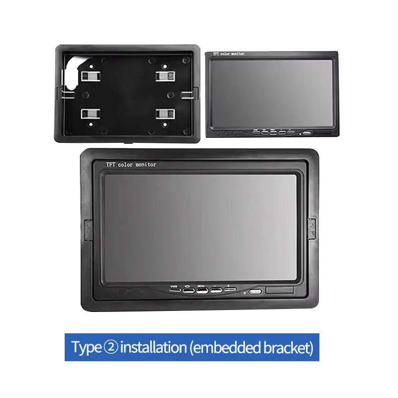 AHD 7" Screen 2 Channel Colour Screen Car TFT LCD Monitor With Desktop Bracket - VAIOS PTY LTD