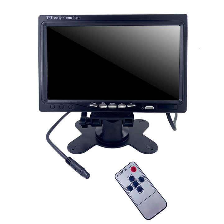 AHD 7" Screen 2 Channel Colour Screen Car TFT LCD Monitor With Desktop Bracket - VAIOS PTY LTD
