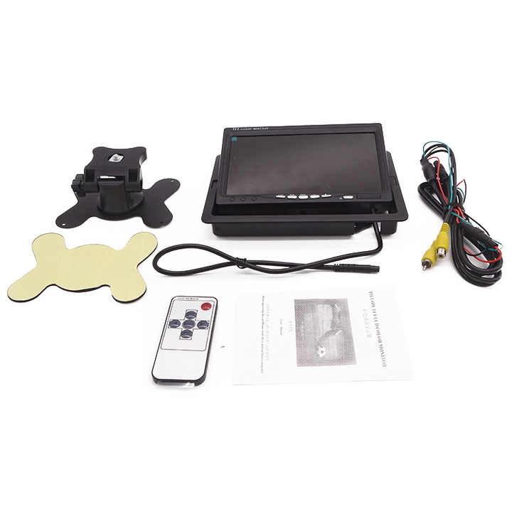 AHD 7" Screen 2 Channel Colour Screen Car TFT LCD Monitor With Desktop Bracket - VAIOS PTY LTD