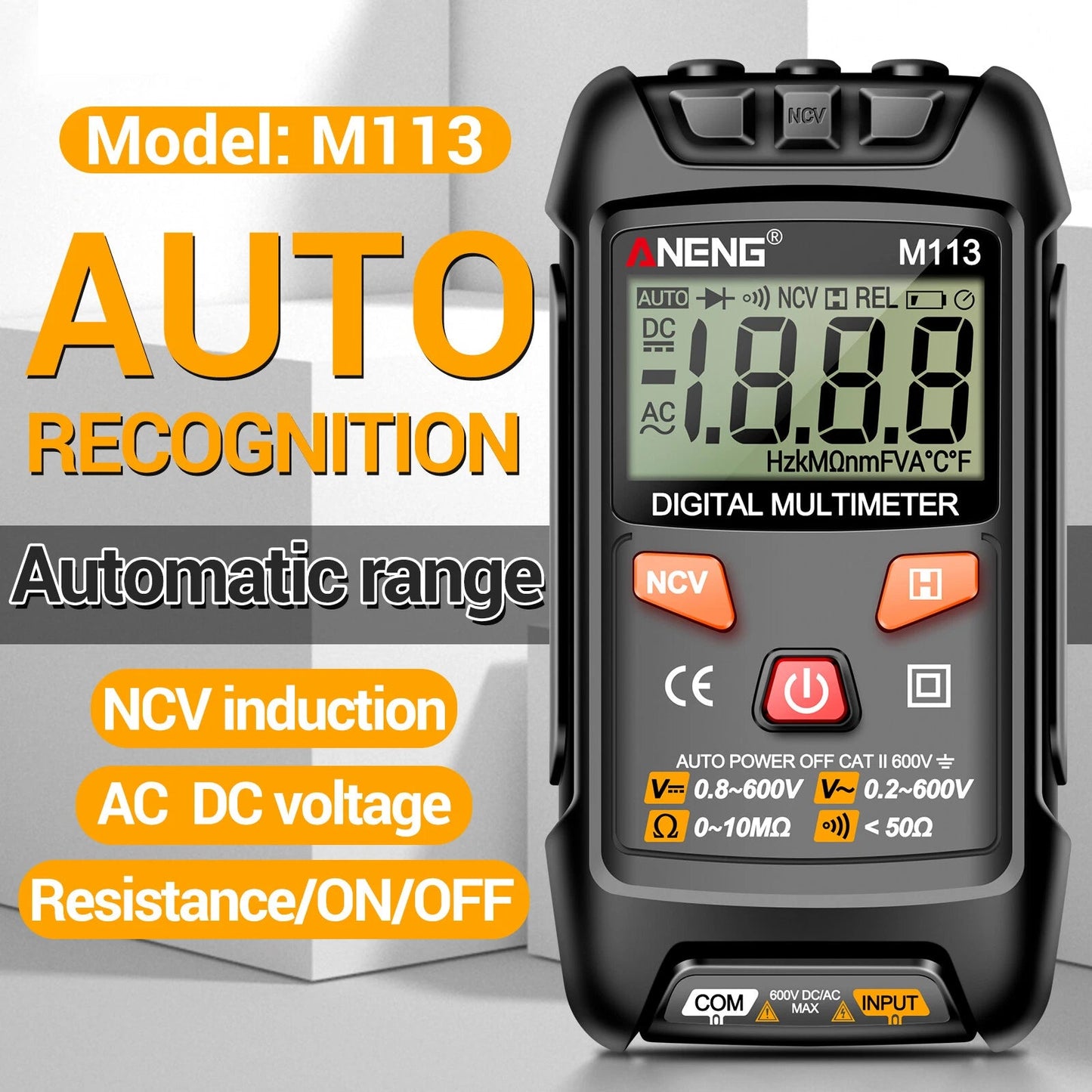 M113 Digital Multimeter Tester Intelligent AC/ Voltage Meter N2V3 - www.vaioshub.com.au