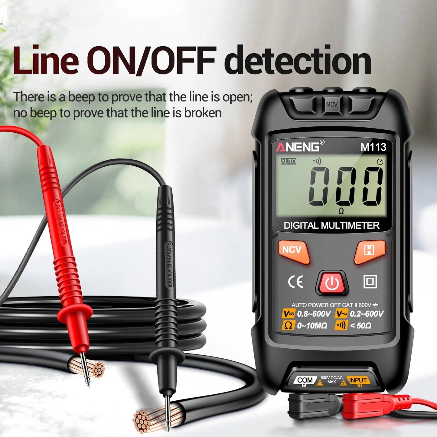 M113 Digital Multimeter Tester Intelligent AC/ Voltage Meter N2V3 - www.vaioshub.com.au