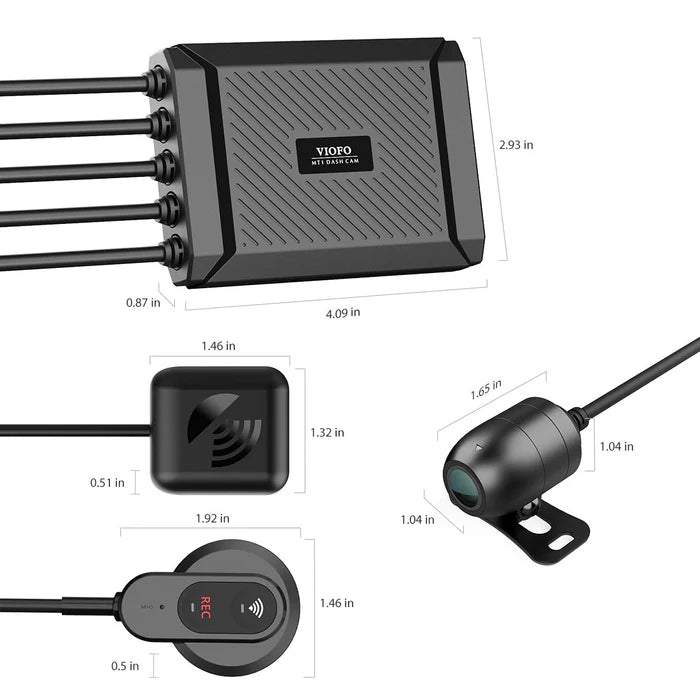 MT1 Dual Channel 1080P Motorcycle Dash Cam Built in Wi - Fi GPS with 32GB microSD Card - VAIOS PTY LTD