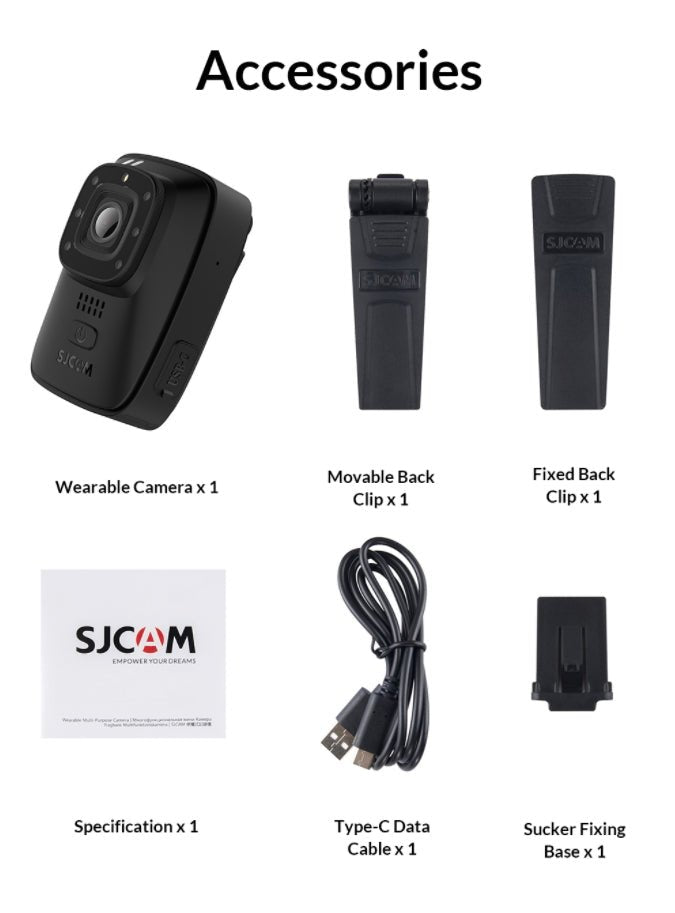 SJCAM A10 Body Camera - www.vaioshub.com.au