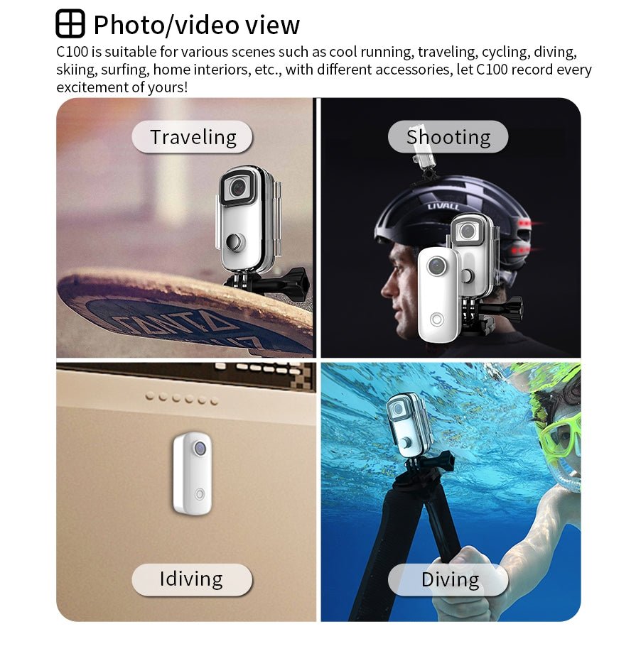 SJCAM C100+ Pocket Action Camera - www.vaioshub.com.au