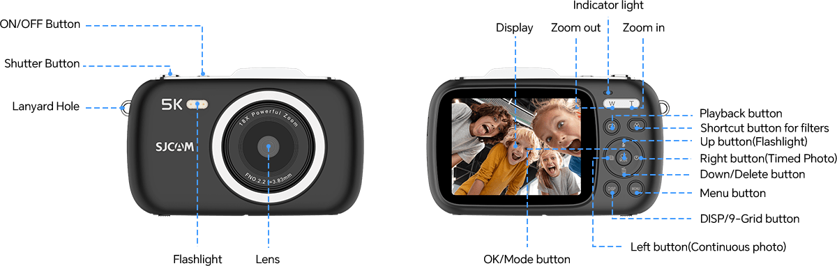 SJCAM ZV100 Digital Camera - www.vaioshub.com.au