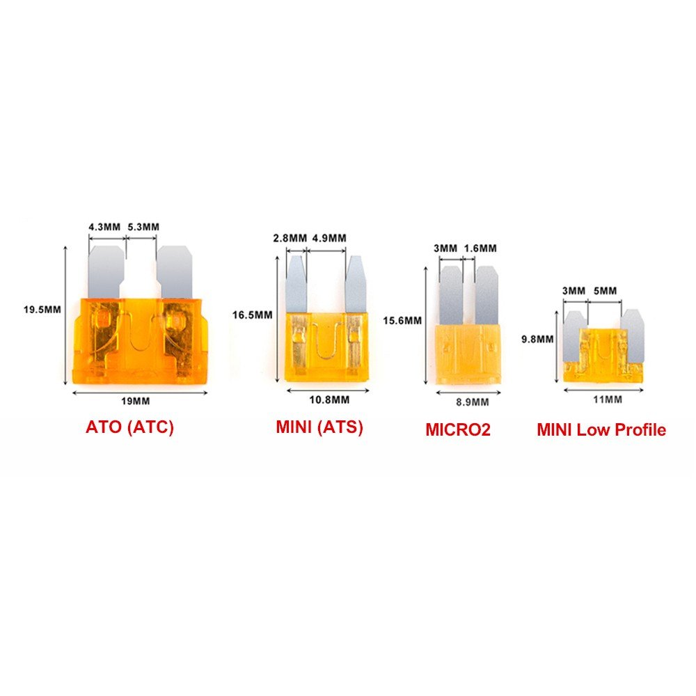 VIOFO 4PCS*2 Packs Circuit Fuse Tap with ATO, Mini, Micro2, Mini Low Profile Adapter Holder - VAIOS PTY LTD