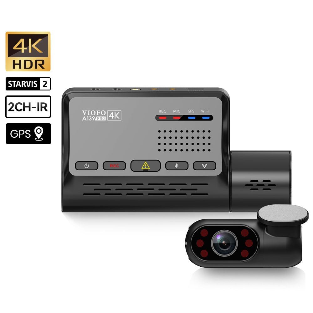 VIOFO A139 PRO 2CH IR Front and Interior 4K HDR Dashcam with Sony STARVIS 2 IMX678 Sensor - VAIOS PTY LTD