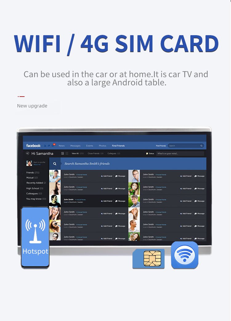 13.3 Inch Car Monitor IPS Touch Screen Navigation Android 11.0 2+32GB Car Player - VAIOS PTY LTD