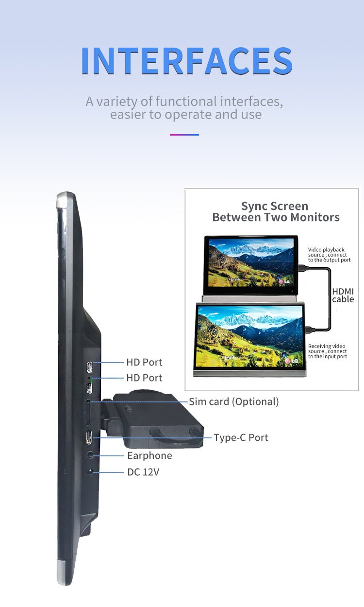 13.3 Inch Car Monitor IPS Touch Screen Navigation Android 11.0 2+32GB Car Player - VAIOS PTY LTD