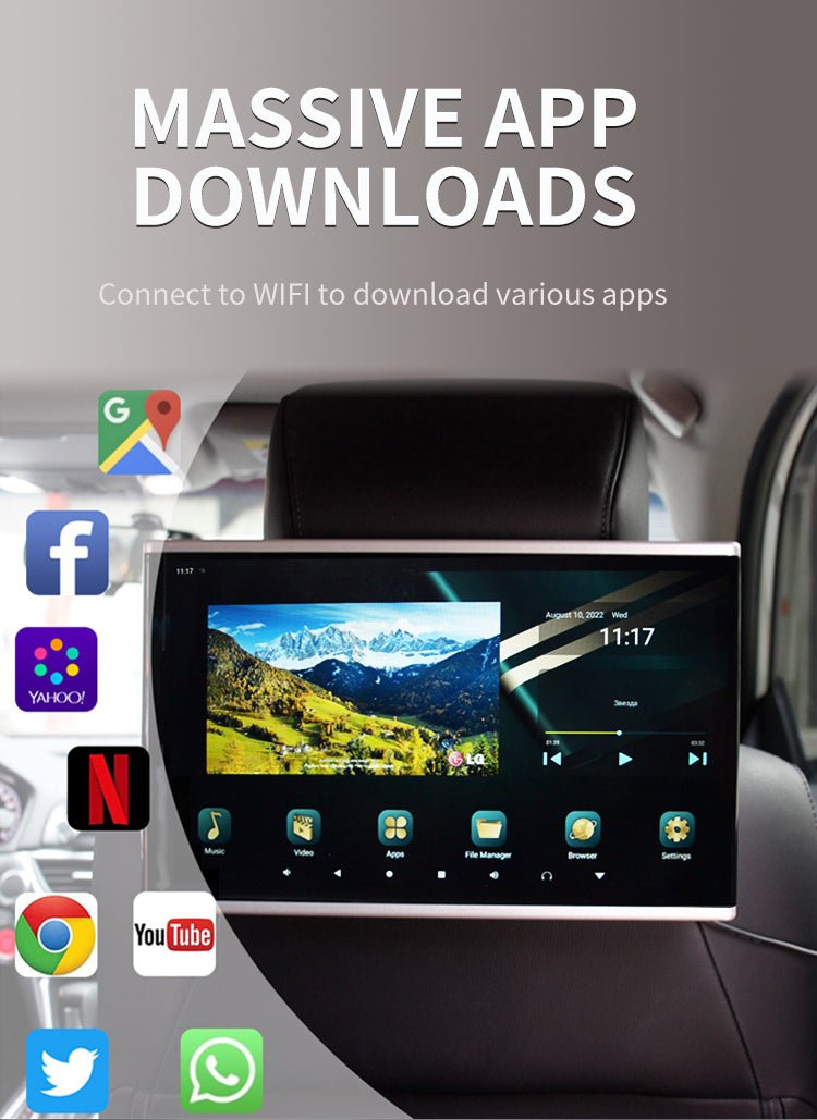 13.3 Inch Car Monitor IPS Touch Screen Navigation Android 11.0 2+32GB Car Player - VAIOS PTY LTD