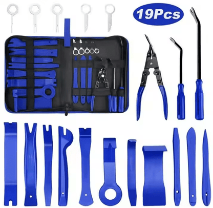 19Pcs Car Radio Removal Tool Kit with Pry Trim Keys Set - VAIOS PTY LTD