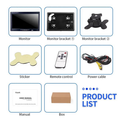 AHD 7" Screen 2 Channel Colour Screen Car TFT LCD Monitor With Desktop Bracket - VAIOS PTY LTD