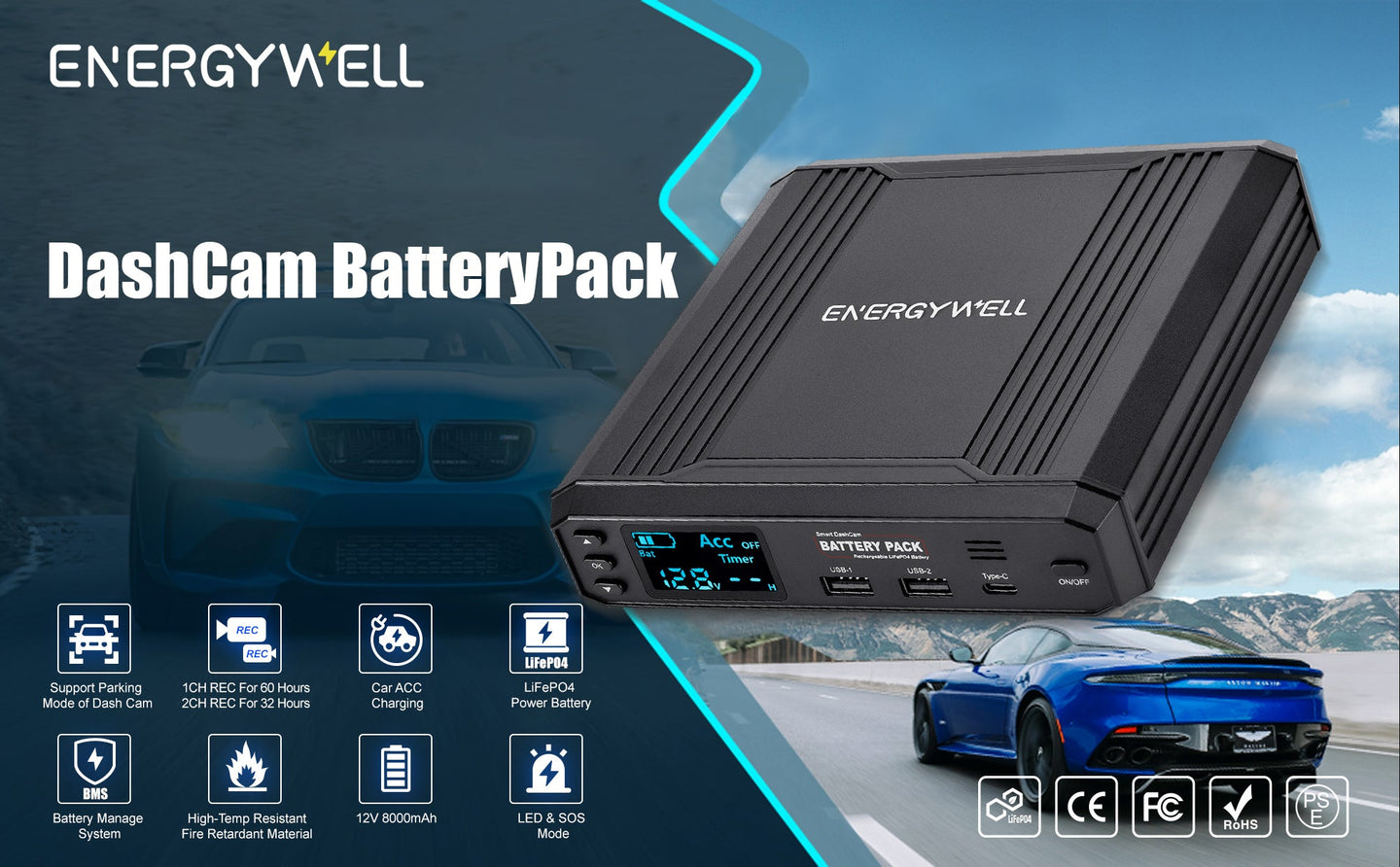 DashCam Battery Pack P8 - VAIOS PTY LTD