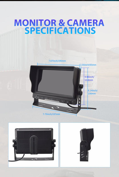 IPS 7inch Monitor AHD1080p Truck Camera Vehicle Back Monitoring Kit - VAIOS PTY LTD