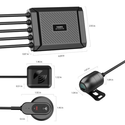 MT1 Dual Channel 1080P Motorcycle Dash Cam Built in Wi - Fi GPS with 32GB microSD Card - VAIOS PTY LTD