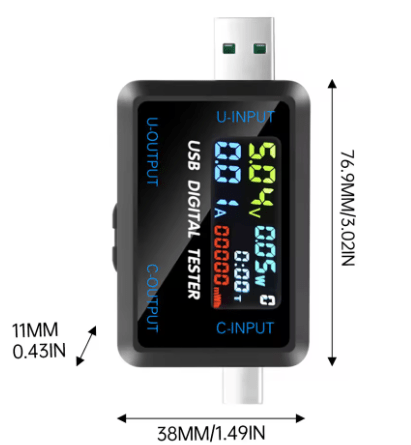 Type - C USB Tester DC Digital Voltmeter Ammeter - VAIOS PTY LTD
