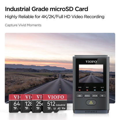 VIOFO 128GB Industrial Grade microSD Card, U3 A2 V30 High Speed Memory Card with Adapter - VAIOS PTY LTD