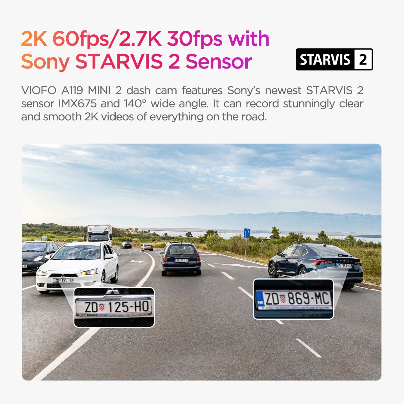 VIOFO A119 MINI 2 Voice Control 2K 60fps 5GHz WiFi Dash Camera with Sony STARVIS 2 Sensor - VAIOS PTY LTD