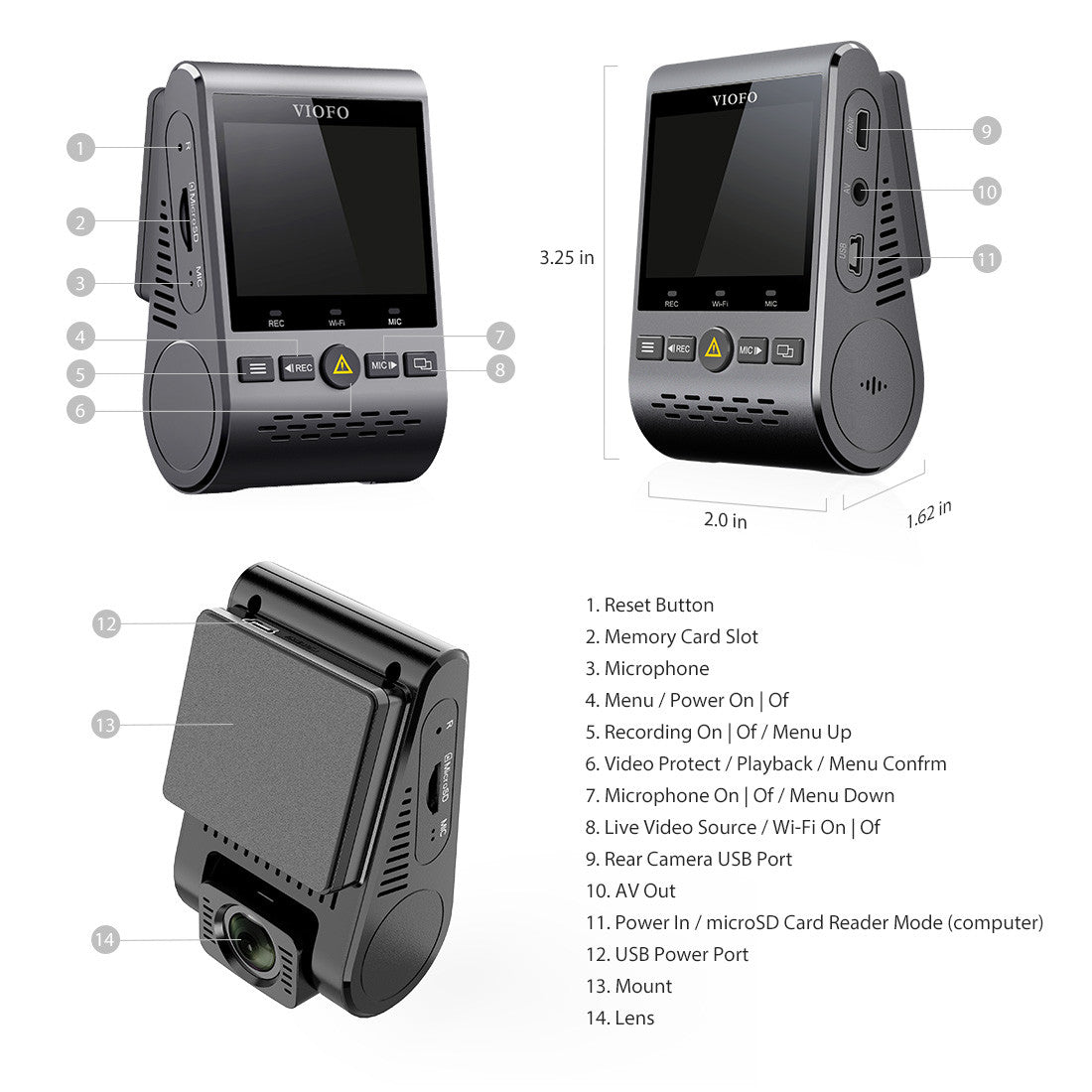 VIOFO A129 Pro Duo Ultra 4K Front + Full HD 1080P Rear Dual Channel Wi - Fi GPS Dash Camera - VAIOS PTY LTD