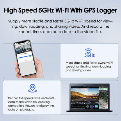 VIOFO A139 3CH 3 Channel Dash Cam - Front 2K 1440P, Interior 1080P, Rear 1080P with 5GHz Wi - Fi and GPS - VAIOS PTY LTD