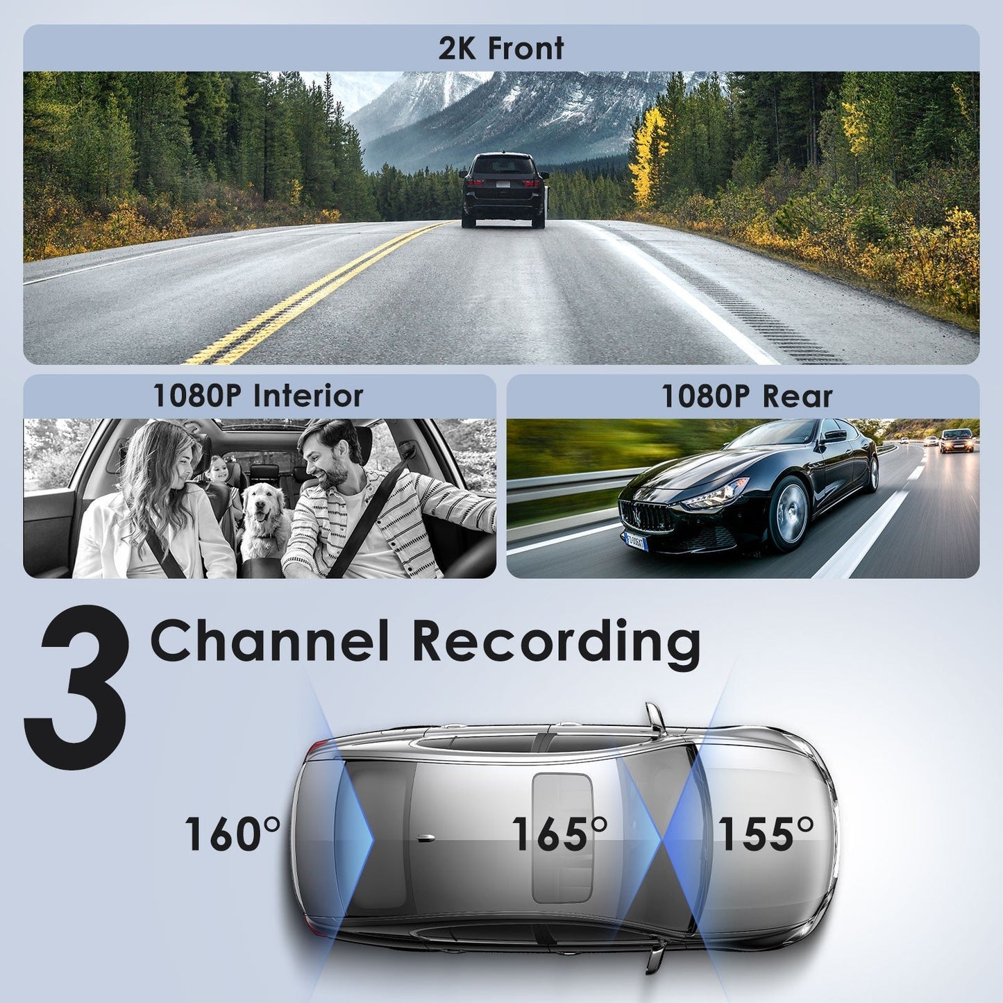 VIOFO A139 3CH 3 Channel Dash Cam - Front 2K 1440P, Interior 1080P, Rear 1080P with 5GHz Wi - Fi and GPS - VAIOS PTY LTD