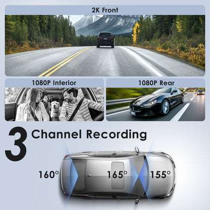 VIOFO A139 3CH 3 Channel Dash Cam - Front 2K 1440P, Interior 1080P, Rear 1080P with 5GHz Wi - Fi and GPS - VAIOS PTY LTD