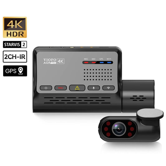 VIOFO A139 PRO 2CH IR Front and Interior 4K HDR Dashcam with Sony STARVIS 2 IMX678 Sensor - VAIOS PTY LTD