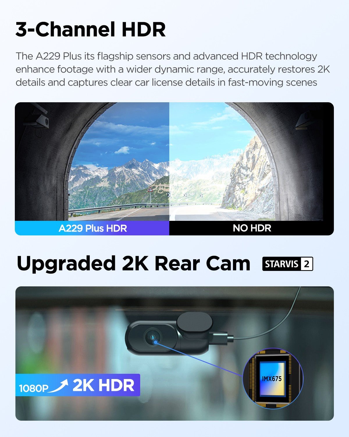 VIOFO A229 Plus 3CH 2K+2K+1080P HDR 5GHz Wi - Fi GPS Voice Control Dash Camera with Dual Sony STARVIS 2 Sensor - VAIOS PTY LTD