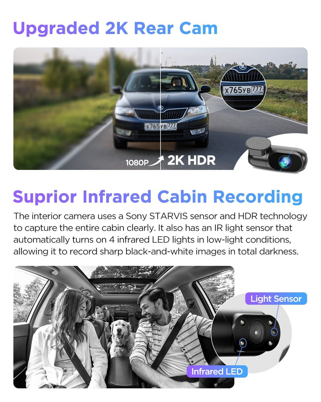 VIOFO A229 Pro 3CH 4K+2K+1080P HDR Car Dash Camera with Sony STARVIS 2 Sensors - VAIOS PTY LTD