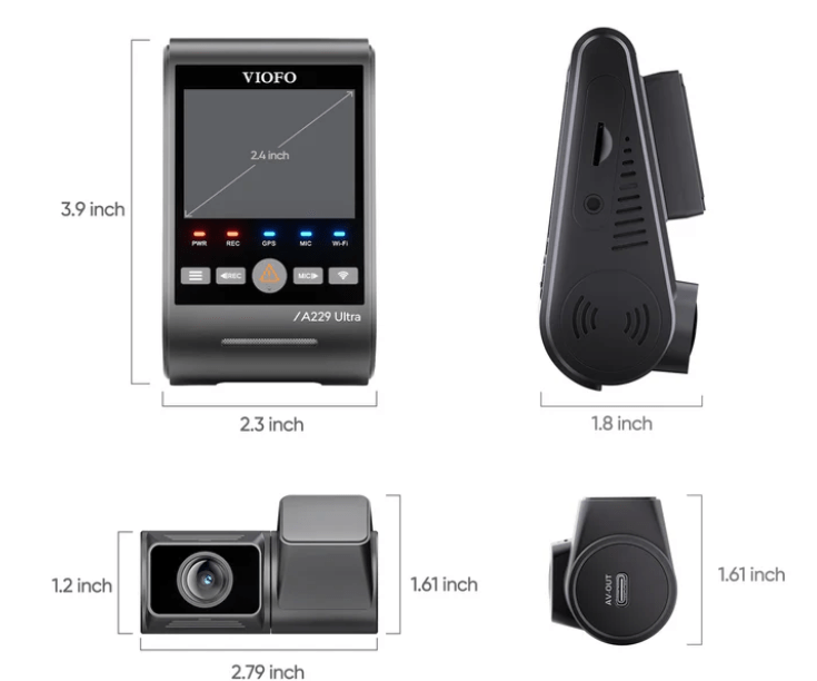 VIOFO A229 Ultra 2CH 4K Front+4K Rear Dashcam with Dual Sony STARVIS 2 Sensors - www.vaioshub.com.au