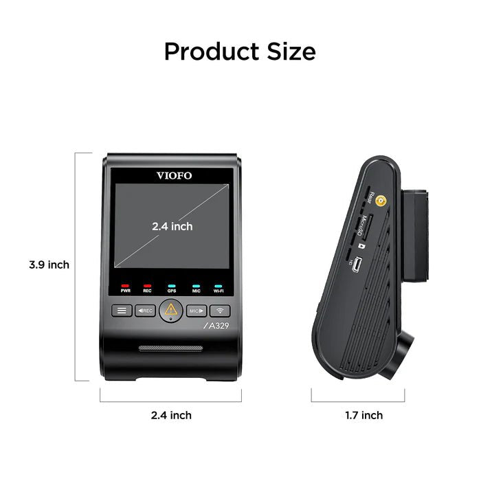 VIOFO A329 1CH Front 4K 60FPS GPS Wi - Fi 6 Dash Cam with Sony STARVIS 2 Sensor and SSD Storage - VAIOS PTY LTD