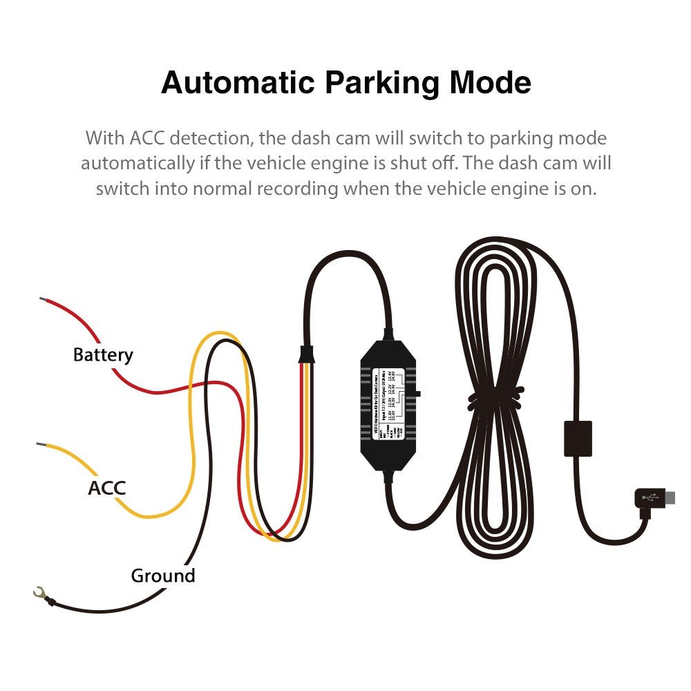 VIOFO Mini HK3 Hardwire Kit with 8pcs Full Set Circuit Fuse Tap for A119V3/A129 Duo/A129 Plus Duo/A129 Pro Duo - VAIOS PTY LTD