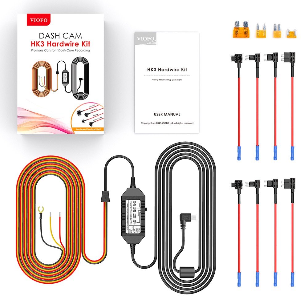 VIOFO Mini HK3 Hardwire Kit with 8pcs Full Set Circuit Fuse Tap for A119V3/A129 Duo/A129 Plus Duo/A129 Pro Duo - VAIOS PTY LTD
