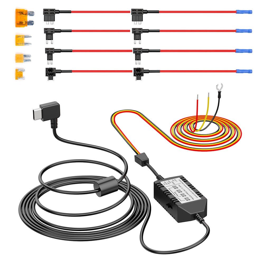 VIOFO Type - C HK4 Hardwire Kit with 8pcs Full Set Circuit Fuse Tap for A119 MINI2/A229/T130/WM1/A139/A139PRO - VAIOS PTY LTD