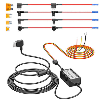 VIOFO Type - C HK4 Hardwire Kit with 8pcs Full Set Circuit Fuse Tap for A119 MINI2/A229/T130/WM1/A139/A139PRO - VAIOS PTY LTD